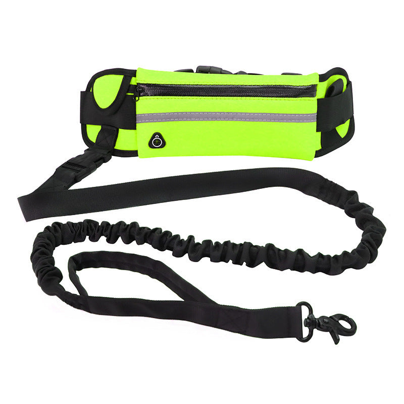 Hands Free Dog Leash and Training Belt - Phone Pocket And Water Bottle Holder