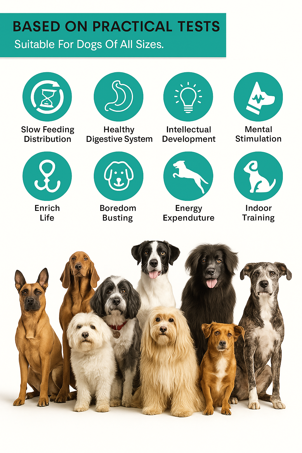 Interactive Adjustable Dog Treat Dispenser Toy for Smart Puppies