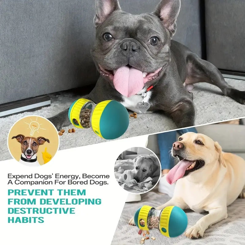 Interactive Adjustable Dog Treat Dispenser Toy for Smart Puppies