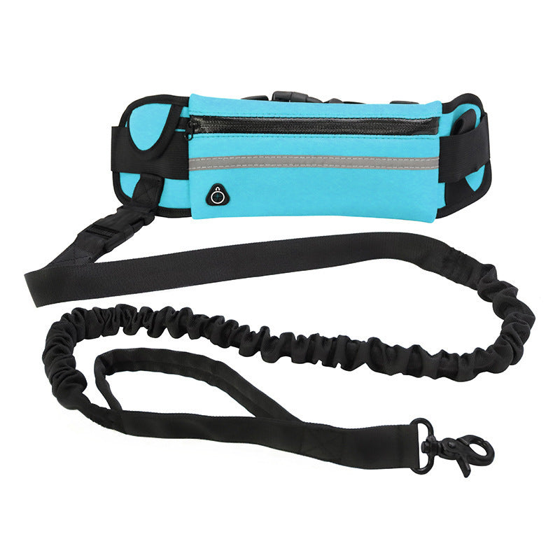 Hands Free Dog Leash and Training Belt - Phone Pocket And Water Bottle Holder