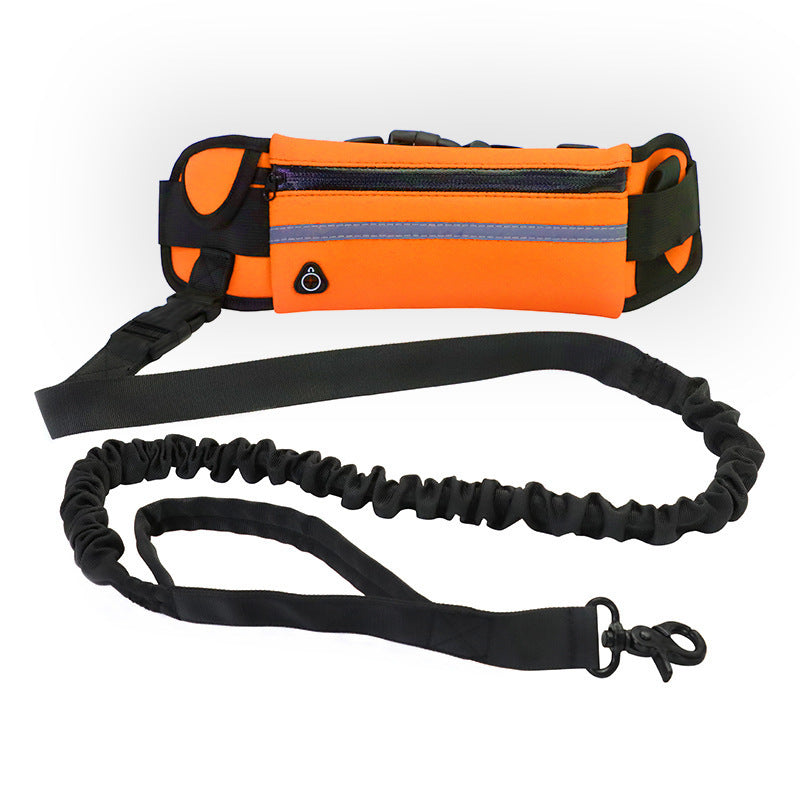 Hands Free Dog Leash and Training Belt - Phone Pocket And Water Bottle Holder
