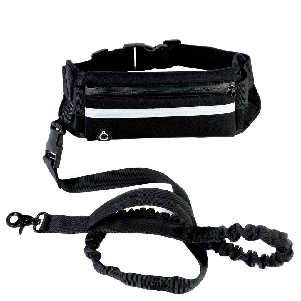 Hands Free Dog Leash and Training Belt - Phone Pocket And Water Bottle Holder
