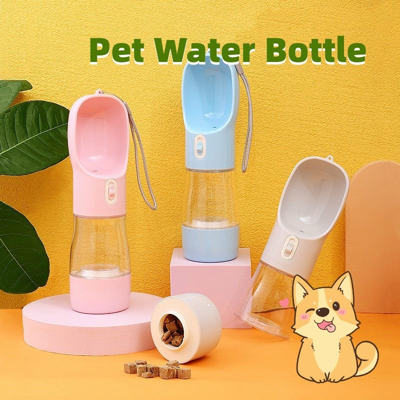 2-in-1 Pet Water and Food Bottle for Dogs