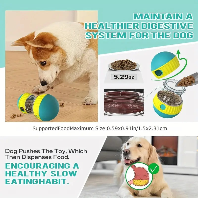 Interactive Adjustable Dog Treat Dispenser Toy for Smart Puppies